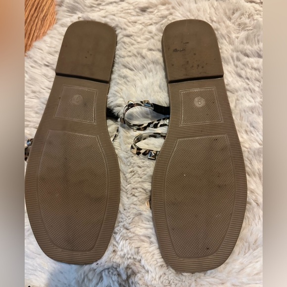 Pierre Dumas Leopard Studded Sandals Size 9 - Picture 5 of 6